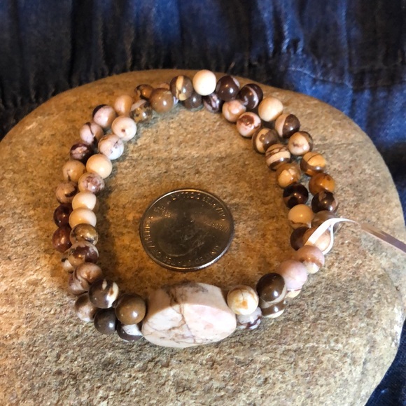 JASPER GEMSTONE HEART BRACELET - Picture 5 of 5